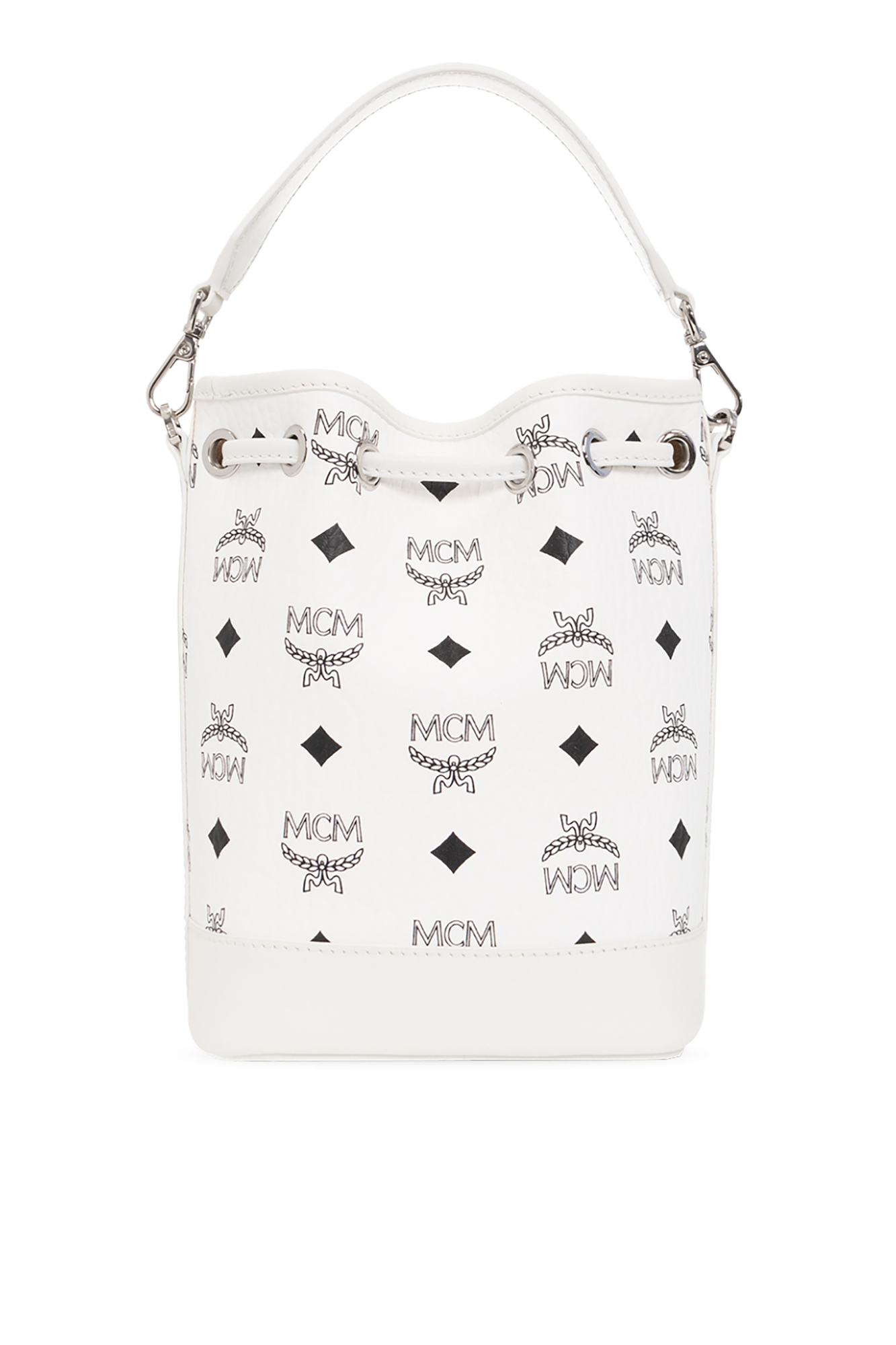 White Dessau Mini bucket bag MCM Vitkac France